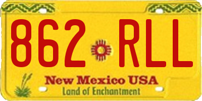 NM license plate 862RLL