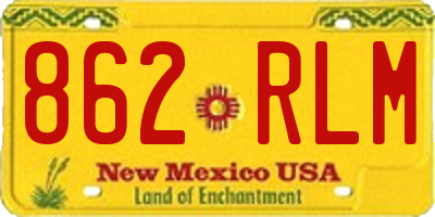 NM license plate 862RLM