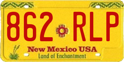 NM license plate 862RLP