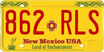 NM license plate 862RLS