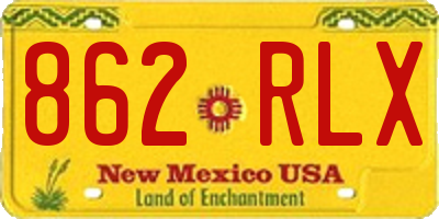 NM license plate 862RLX