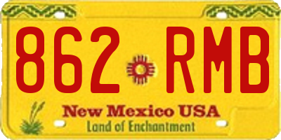 NM license plate 862RMB