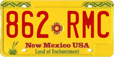 NM license plate 862RMC