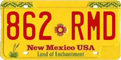 NM license plate 862RMD