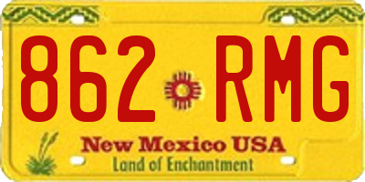 NM license plate 862RMG