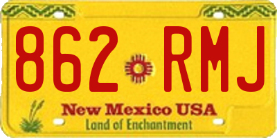 NM license plate 862RMJ