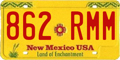 NM license plate 862RMM