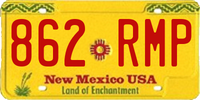 NM license plate 862RMP