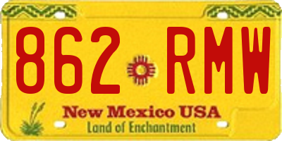 NM license plate 862RMW