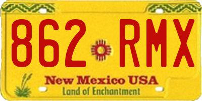 NM license plate 862RMX