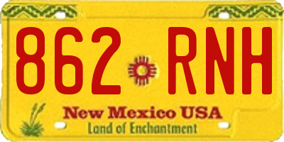 NM license plate 862RNH
