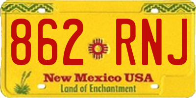 NM license plate 862RNJ