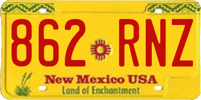NM license plate 862RNZ