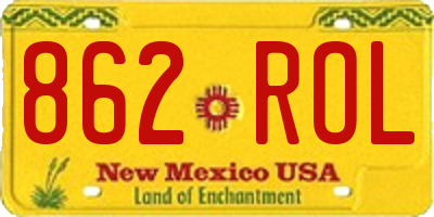 NM license plate 862ROL