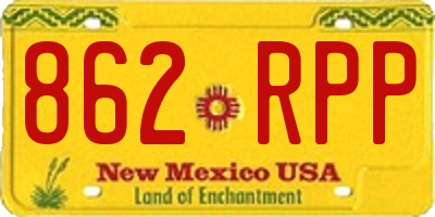 NM license plate 862RPP