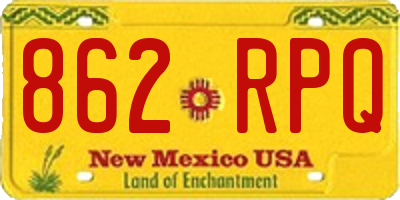 NM license plate 862RPQ