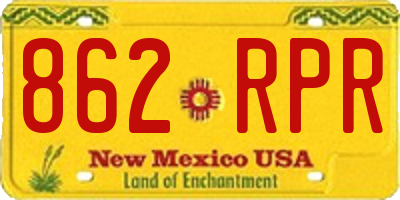 NM license plate 862RPR