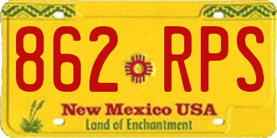 NM license plate 862RPS