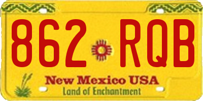 NM license plate 862RQB