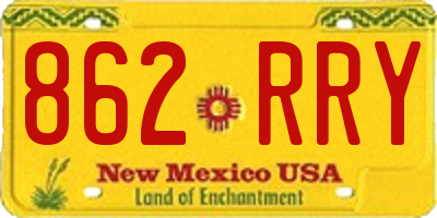 NM license plate 862RRY