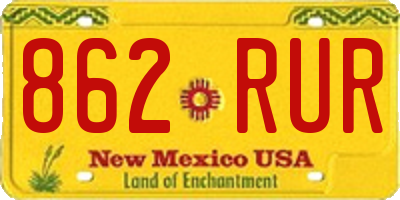 NM license plate 862RUR