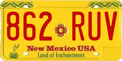 NM license plate 862RUV