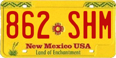 NM license plate 862SHM