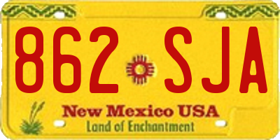 NM license plate 862SJA