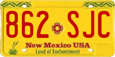 NM license plate 862SJC