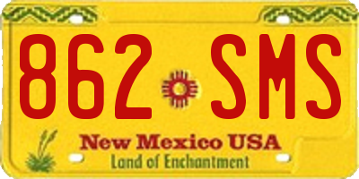 NM license plate 862SMS