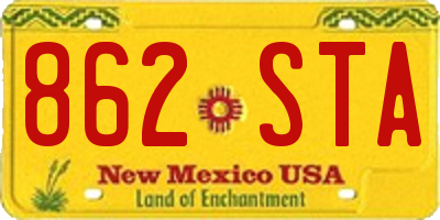 NM license plate 862STA