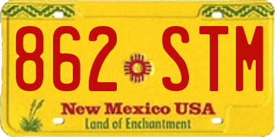 NM license plate 862STM