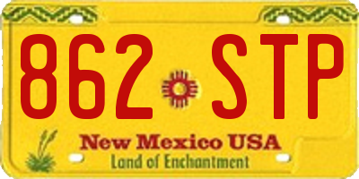 NM license plate 862STP