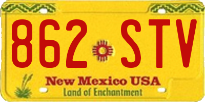 NM license plate 862STV