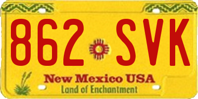 NM license plate 862SVK