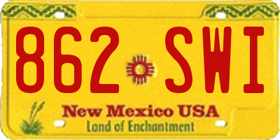 NM license plate 862SWI