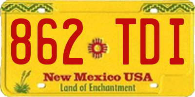 NM license plate 862TDI