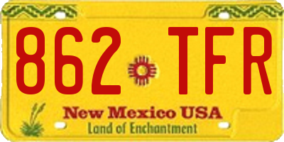 NM license plate 862TFR