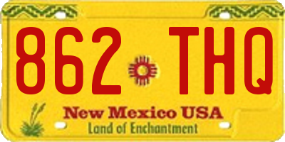 NM license plate 862THQ
