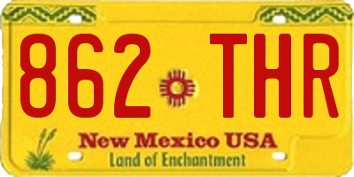 NM license plate 862THR
