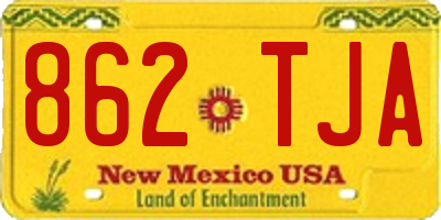 NM license plate 862TJA