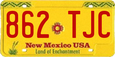 NM license plate 862TJC
