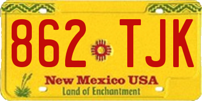 NM license plate 862TJK