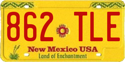 NM license plate 862TLE