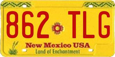 NM license plate 862TLG