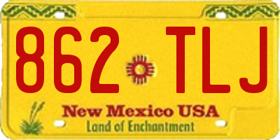 NM license plate 862TLJ