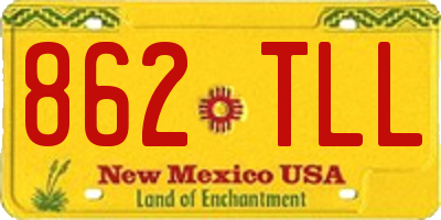 NM license plate 862TLL
