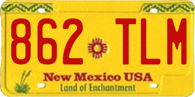 NM license plate 862TLM
