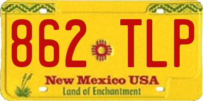 NM license plate 862TLP