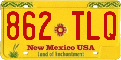 NM license plate 862TLQ